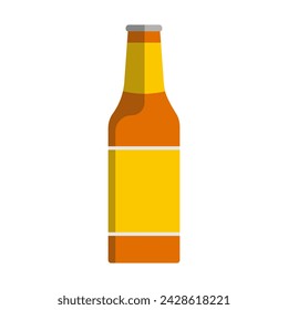 Beer bottle line icon. Hops, foam, alcohol, belly, malt, drink, wine, bar, barley, yeast, water, hangover. Vector line icon for business and advertising