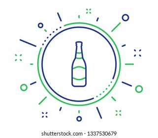 Beer bottle line icon. Pub Craft beer sign. Brewery beverage symbol. Quality design elements. Technology beer bottle button. Editable stroke. Vector