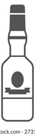 Symbol für die Bierflasche. Pub-Menüsymbol