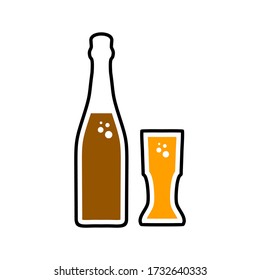 beer bottle logo vector design