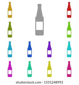 Beer bottle multi color icon. Simple glyph, flat vector of universal icons for UI and UX, website or mobile application