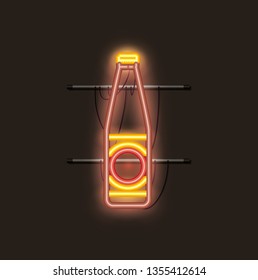 beer bottle neon light