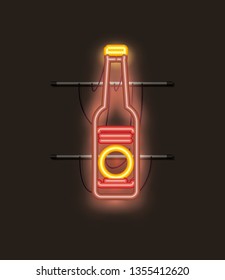 beer bottle neon light