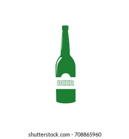 Beer Bottle Oktoberfest Festival Holiday Decoration Banner Flat Vector Illustration