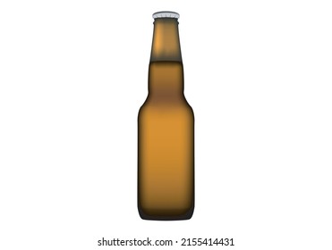 
Beer bottle on white background