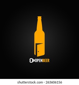 beer bottle open concept background