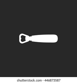 Beer bottle opener sign simple icon on background
