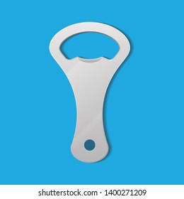 Beer bottle opener vector illustration.