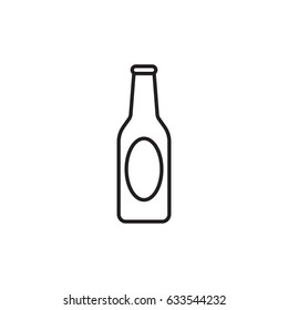 Beer bottle outline icon.