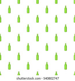 Beer bottle pattern. Cartoon illustration of beer bottle vector pattern for web