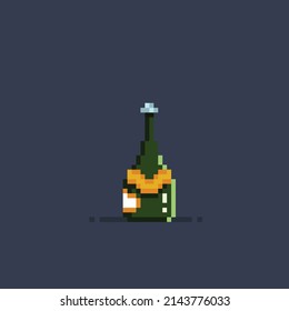 beer bottle in pixel style