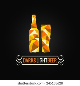 beer bottle poly design background