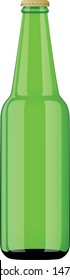 beer bottle realistic vector illustration