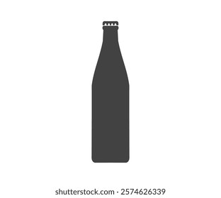 Beer bottle shape icon. Pub, bar concept. Brewery icon. Alcohol beverage label design. Craft beer vector design and illustration.


