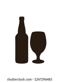 Beer bottle silhouette