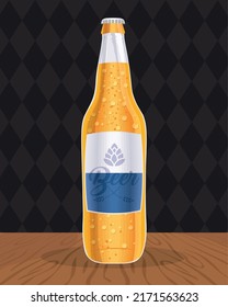 botella de cerveza en la escena de la mesa