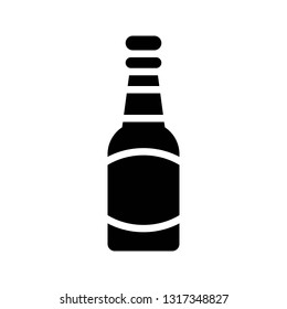 Beer bottle vector, Feast of Saint Patrick line style icon