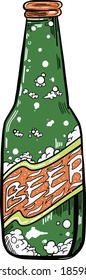 Beer bottle in vector format
