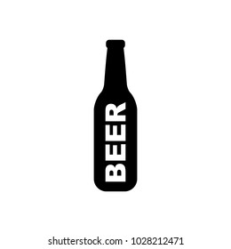 Beer bottle vector icon.