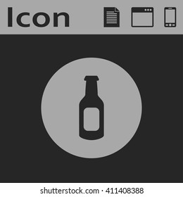 beer bottle vector icon
