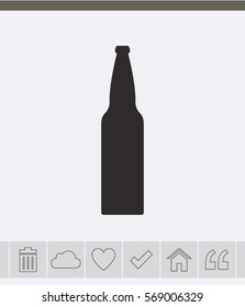 Beer bottle vector icon.