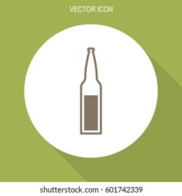 Beer bottle vector icon.