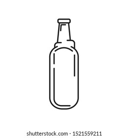 Beer Bottle Vector Icon. Alcohol Drink Filled And Line icon