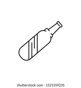 Beer Bottle Vector Icon. Alcohol Drink Filled And Line icon