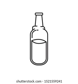 Beer Bottle Vector Icon. Alcohol Drink Filled And Line icon