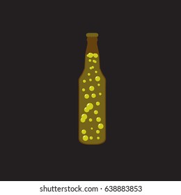  Beer in Bottle Vector icon EPS 10
