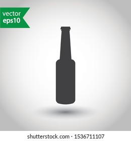 Beer bottle vector icon. Beer flat sign design. EPS 10 beer bottle pictogram