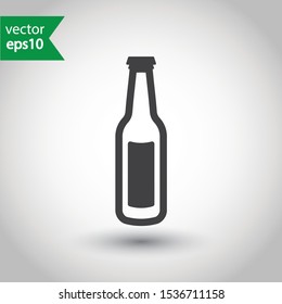 Beer bottle vector icon. Beer flat sign design. EPS 10 beer bottle pictogram