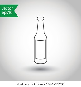 Beer bottle vector icon. Beer flat sign design. EPS 10 beer bottle pictogram