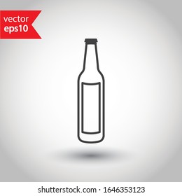 Beer bottle vector icon. Beer flat sign design. EPS 10 beer bottle symbol pictogram