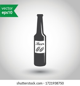 Beer bottle vector icon. Beer flat sign design. EPS 10 beer bottle symbol pictogram