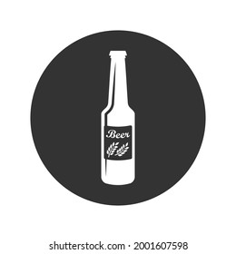 Beer bottle vector icon. Beer flat sign design. EPS 10 beer bottle symbol pictogram round icon
