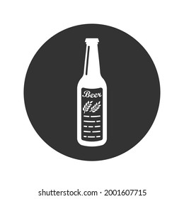 Beer bottle vector icon. Beer flat sign design. EPS 10 beer bottle symbol pictogram round icon