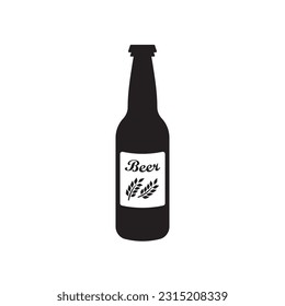 Beer bottle vector icon. Beer flat sign design. Beer bottle symbol pictogram. UX UI icon
