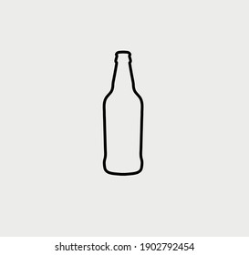 beer bottle. vector icon. illustration