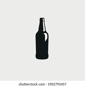 beer bottle outline vector