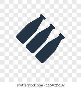 Beer bottle vector icon isolated on transparent background, Beer bottle logo concept