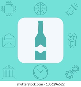 Beer bottle vector icon sign symbol