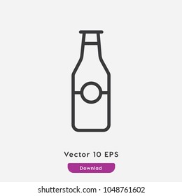 Beer bottle vector icon. Beer symbol. Best modern flat pictogram illustration for web and mobile apps design.