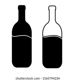 Beer Bottle Vector Icon With White Background Eps 10