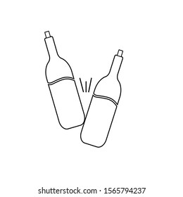 Beer Bottle Vector Icon With White Background Eps 10