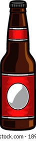 Beer bottle vector illustration