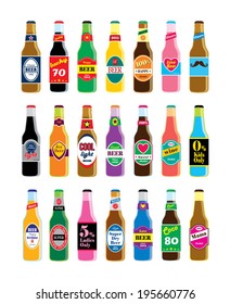 Beer Bottle Vector Illustration