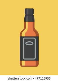Beer bottle vector illustration