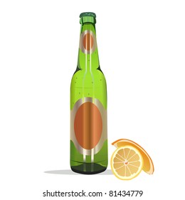 beer bottle vector illustration