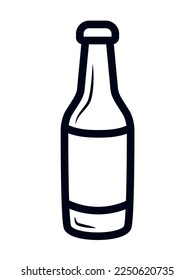 Beer bottle vector illustration icon